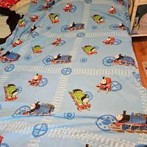THOMAS & FRIENDS FLAT SHEET TWIN 2008 GULLANE MULTI-COLOR COTTON BLEND